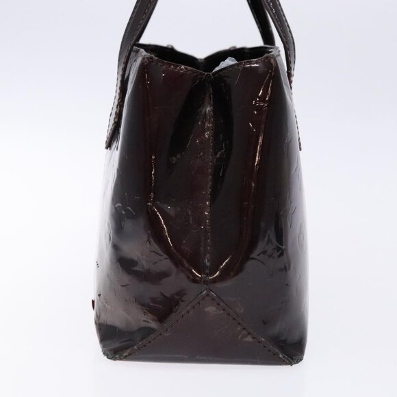 LOUIS VUITTON Monogram Vernis Wilshire PM Hand Bag Amarante Auth - Picture 5 of 16